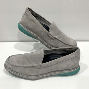 Cole Haan Grand Evolution OS Venetian Suede Golf Loafer C27886 Gray/Green -10M